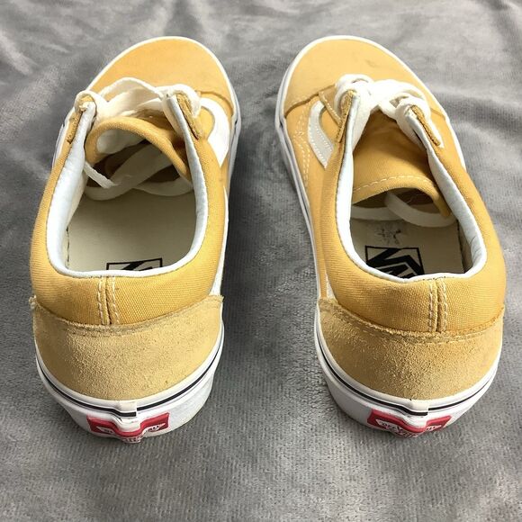 Vans Off The Wall Old Skool Yellow Low Top Lace Up Sneaker Shoes Women 5.5 Men 4 - Picture 4 of 9